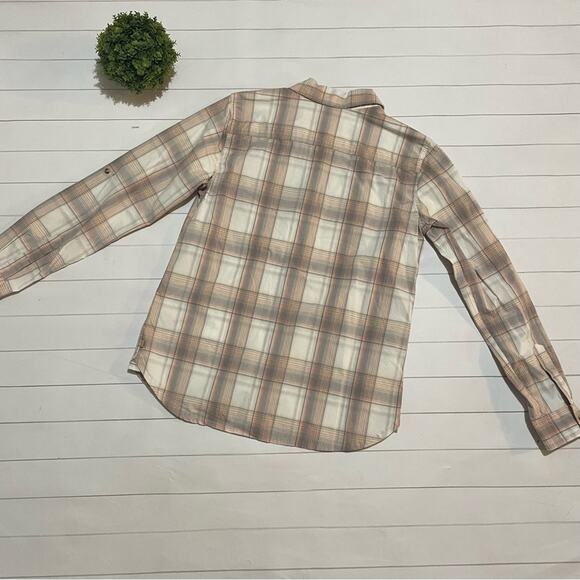 Carhartt Pink White Plaid Button Front Shirt Top Women’s Size Small‎ - Picture 7 of 15